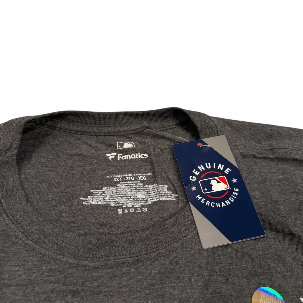 Fanatics Atlanta Braves 2021 National League Champions T-Shirt Gray Mens 3XT NEW - Picture 4 of 7